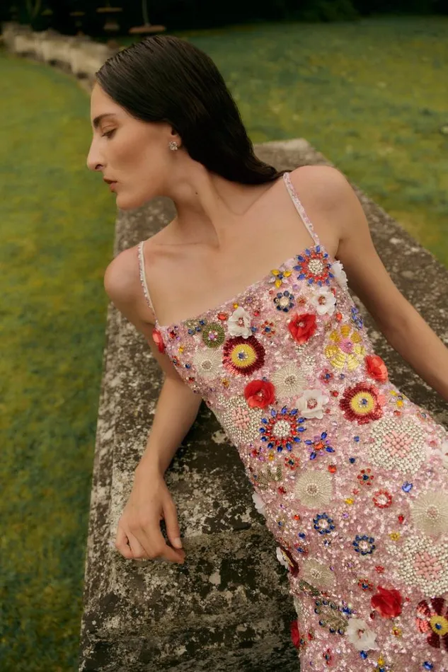 Women Maxi Dresses Rachel Gilbert Francesca Gown Pink Multi Women Maxi Dresses Rachel Gilbert Francesca Gown Pink Multi