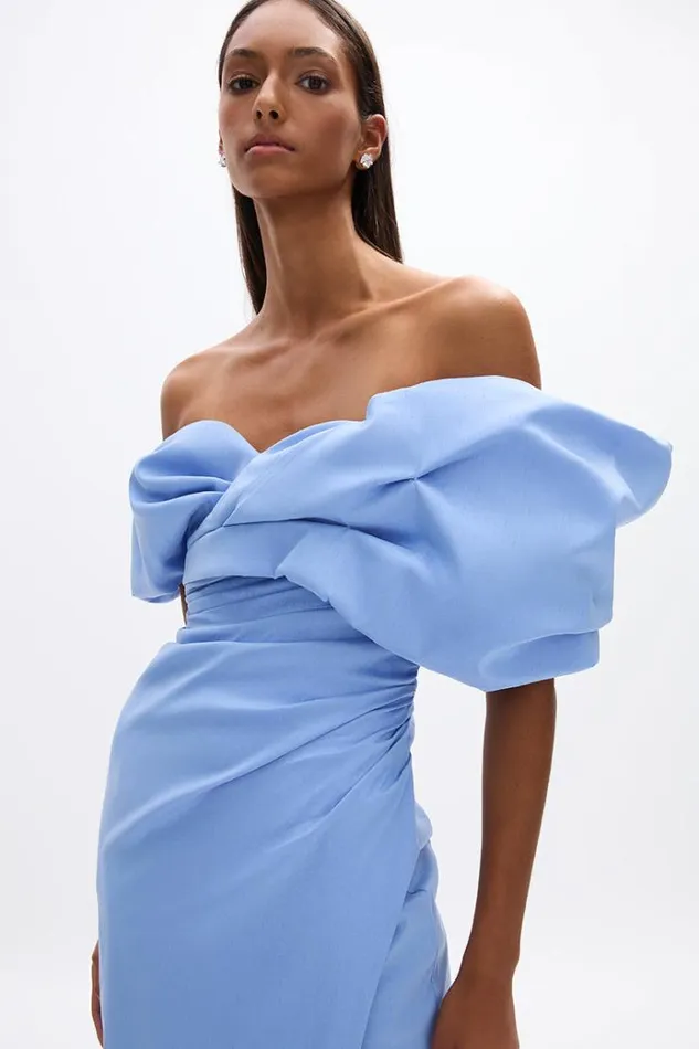 Women Maxi Dresses Rachel Gilbert Gia Gown Vista Blue Women Maxi Dresses Rachel Gilbert Gia Gown Vista Blue