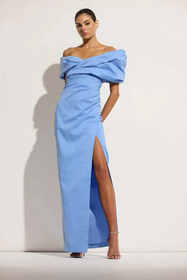 Women Maxi Dresses Rachel Gilbert Gia Gown Vista Blue Women Maxi Dresses Rachel Gilbert Gia Gown Vista Blue