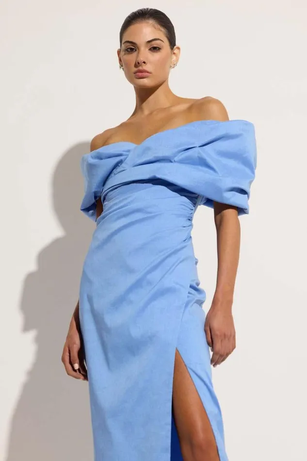 Women Maxi Dresses Rachel Gilbert Gia Gown Vista Blue Women Maxi Dresses Rachel Gilbert Gia Gown Vista Blue