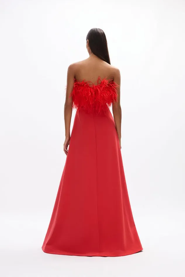 Women Maxi Dresses Rachel Gilbert Link Gown Bright Red