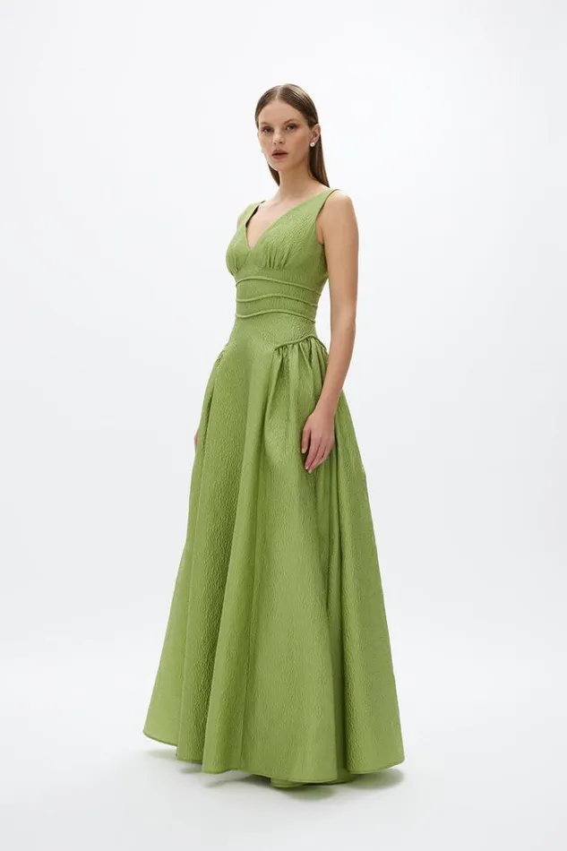 Women Maxi Dresses Rachel Gilbert Sophia Gown Greenery