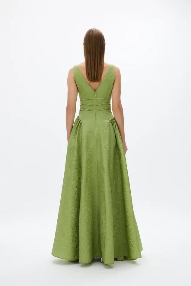 Women Maxi Dresses Rachel Gilbert Sophia Gown Greenery
