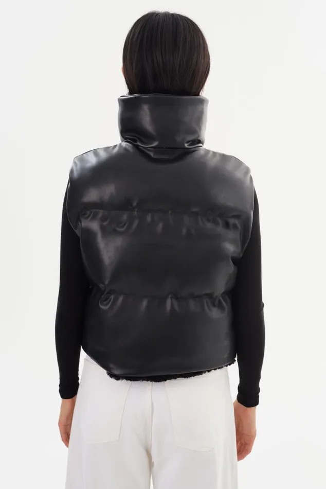 Women MELICIA Reversible Puffer Vest Black Black LAMARQUE Puffers Women MELICIA Reversible Puffer Vest Black Black LAMARQUE Puffers