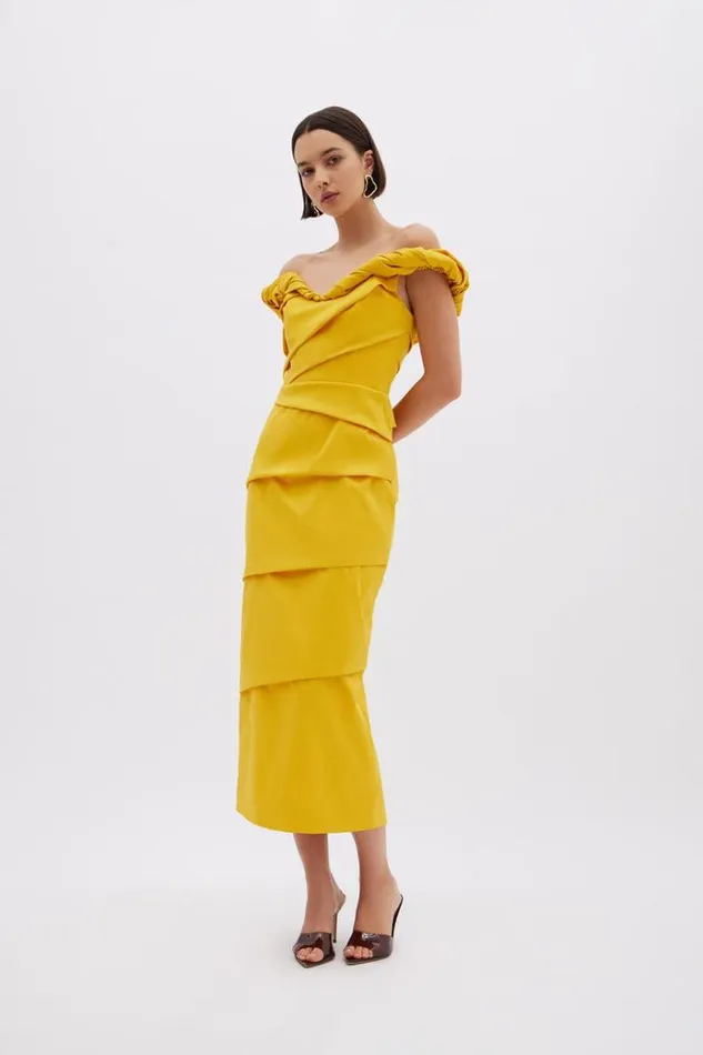 Women Midi Dresses Rachel Gilbert ASHA DRESS Women Midi Dresses Rachel Gilbert ASHA DRESS