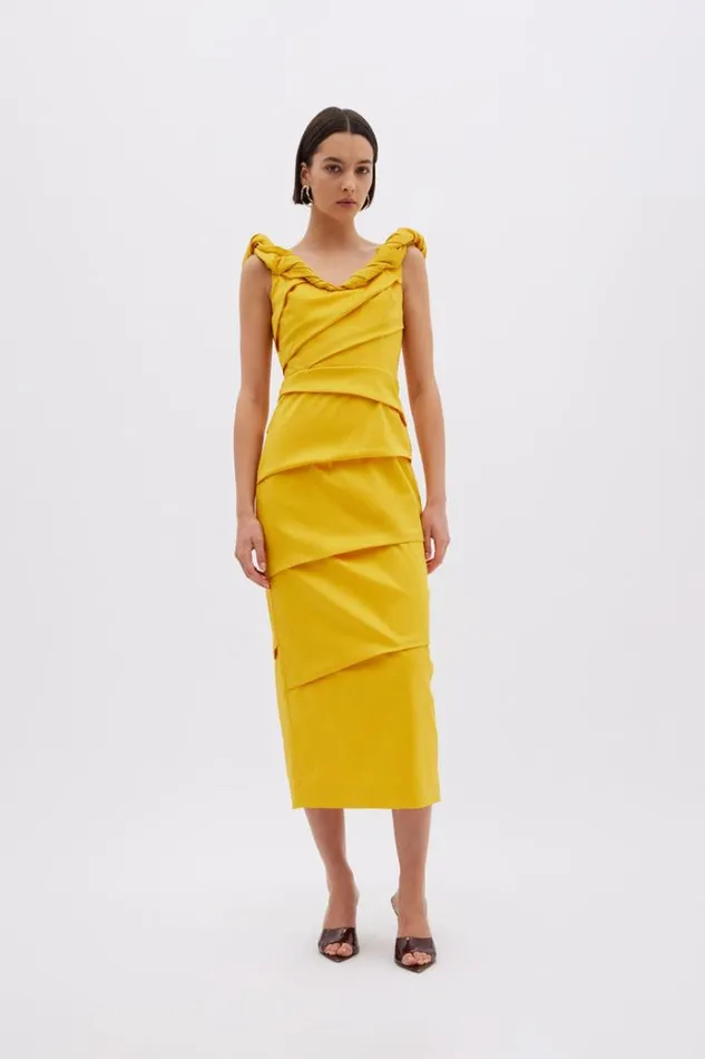 Women Midi Dresses Rachel Gilbert ASHA DRESS Women Midi Dresses Rachel Gilbert ASHA DRESS