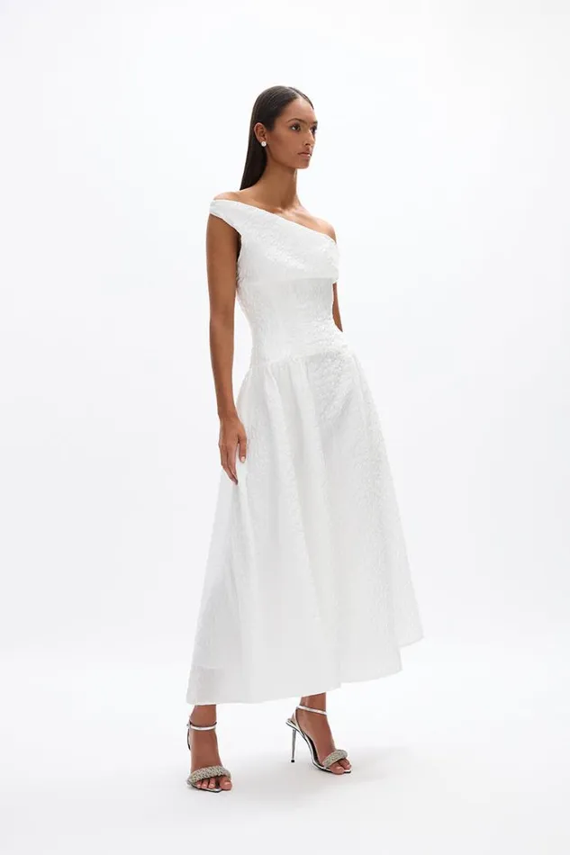 Women Midi Dresses Rachel Gilbert Elley Dress Ivory Women Midi Dresses Rachel Gilbert Elley Dress Ivory