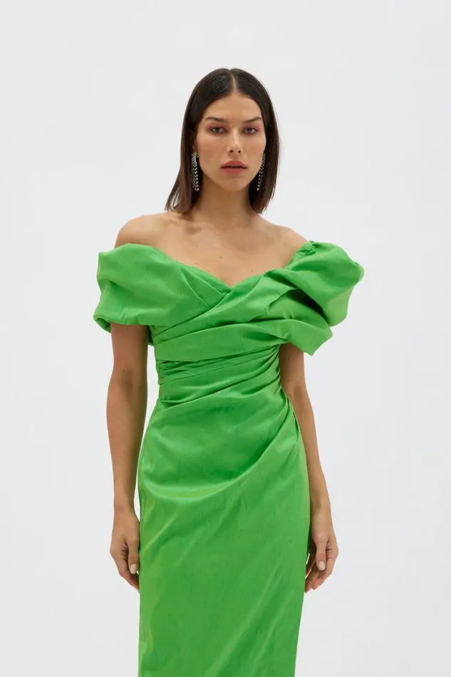 Women Midi Dresses Rachel Gilbert Gia Dress In Green