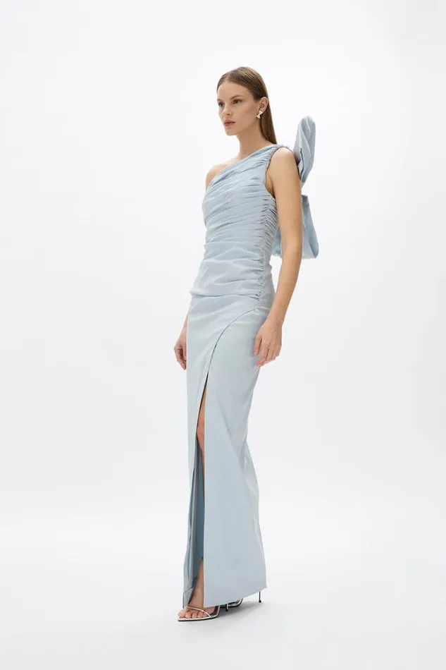 Women Midi Dresses Rachel Gilbert Olive Gown In Ice Women Midi Dresses Rachel Gilbert Olive Gown In Ice