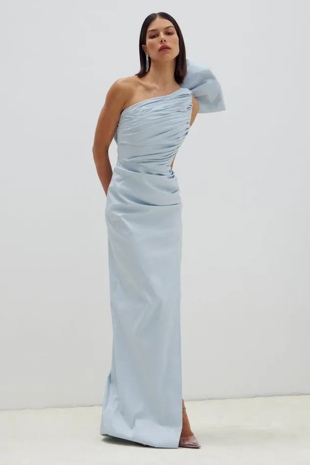 Women Midi Dresses Rachel Gilbert Olive Gown In Ice Women Midi Dresses Rachel Gilbert Olive Gown In Ice