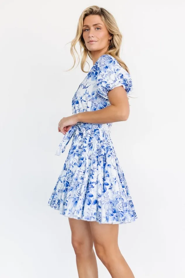 Women Mikki Mini Dress White Blue Baltic Born Short Dresses Women Mikki Mini Dress White Blue Baltic Born Short Dresses