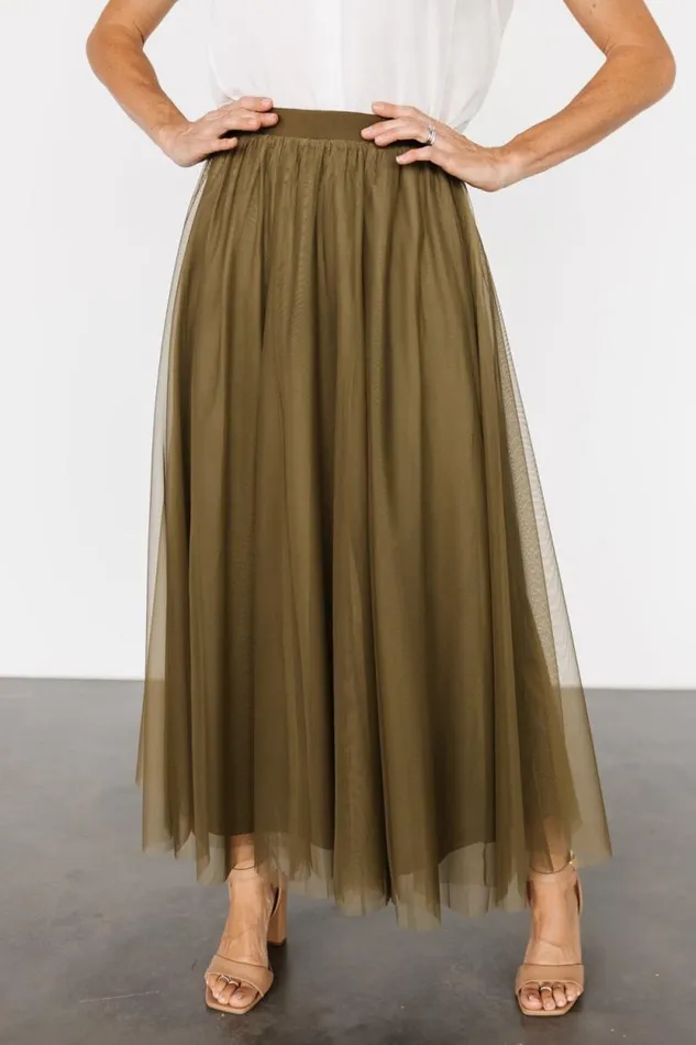 Women Mila Tulle Skirt Olive Baltic Born Tulle Styles Women Mila Tulle Skirt Olive Baltic Born Tulle Styles