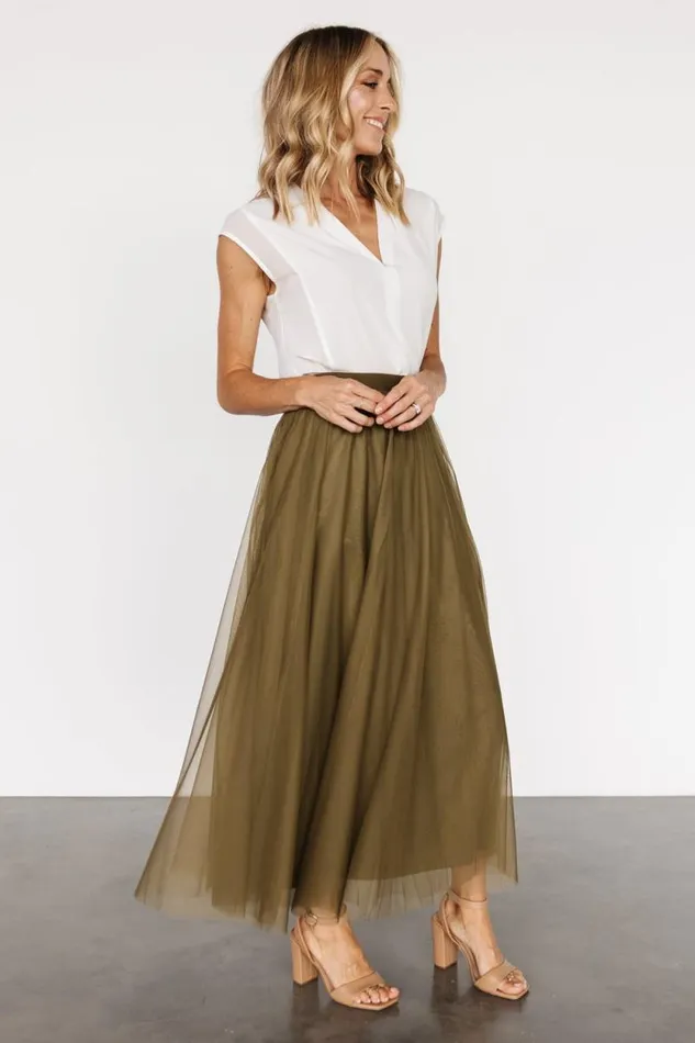 Women Mila Tulle Skirt Olive Baltic Born Tulle Styles Women Mila Tulle Skirt Olive Baltic Born Tulle Styles