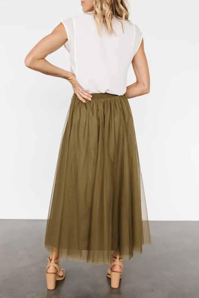 Women Mila Tulle Skirt Olive Baltic Born Tulle Styles Women Mila Tulle Skirt Olive Baltic Born Tulle Styles