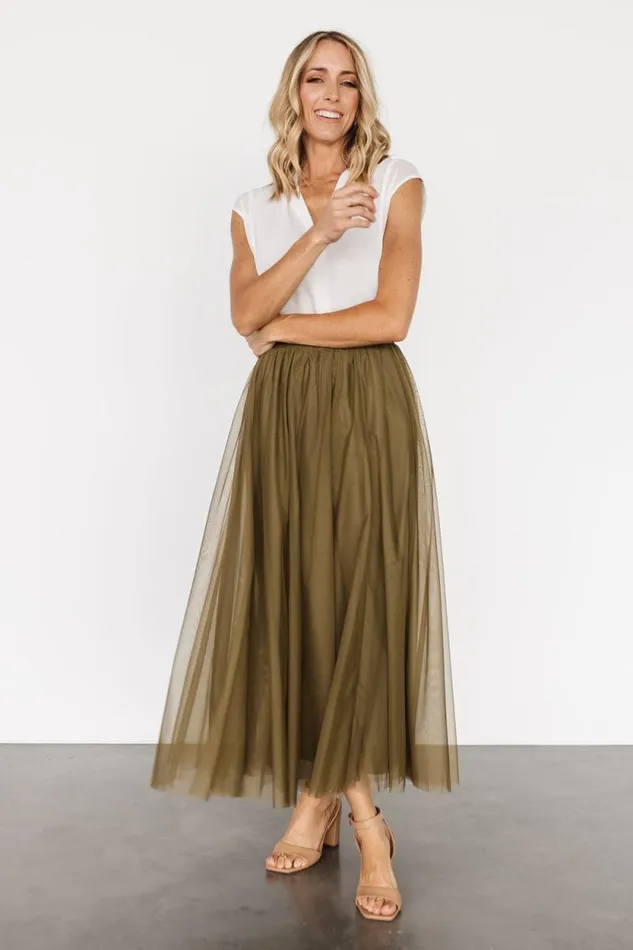 Women Mila Tulle Skirt Olive Baltic Born Tulle Styles Women Mila Tulle Skirt Olive Baltic Born Tulle Styles
