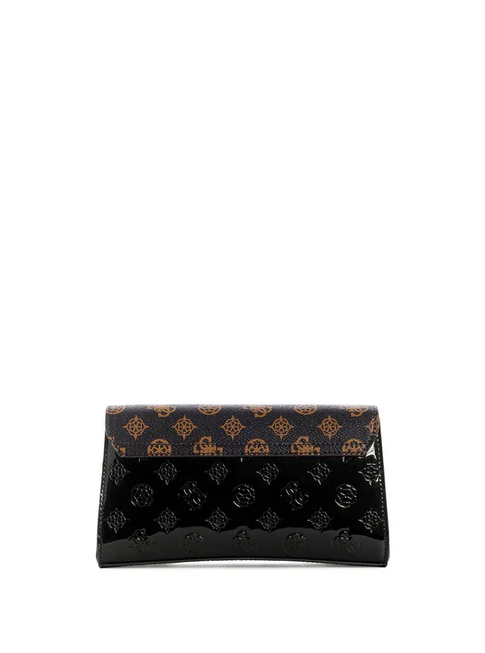Women Mini Bags GUESS Mocha Black Zira Mini Crossbody Bag Women Mini Bags GUESS Mocha Black Zira Mini Crossbody Bag