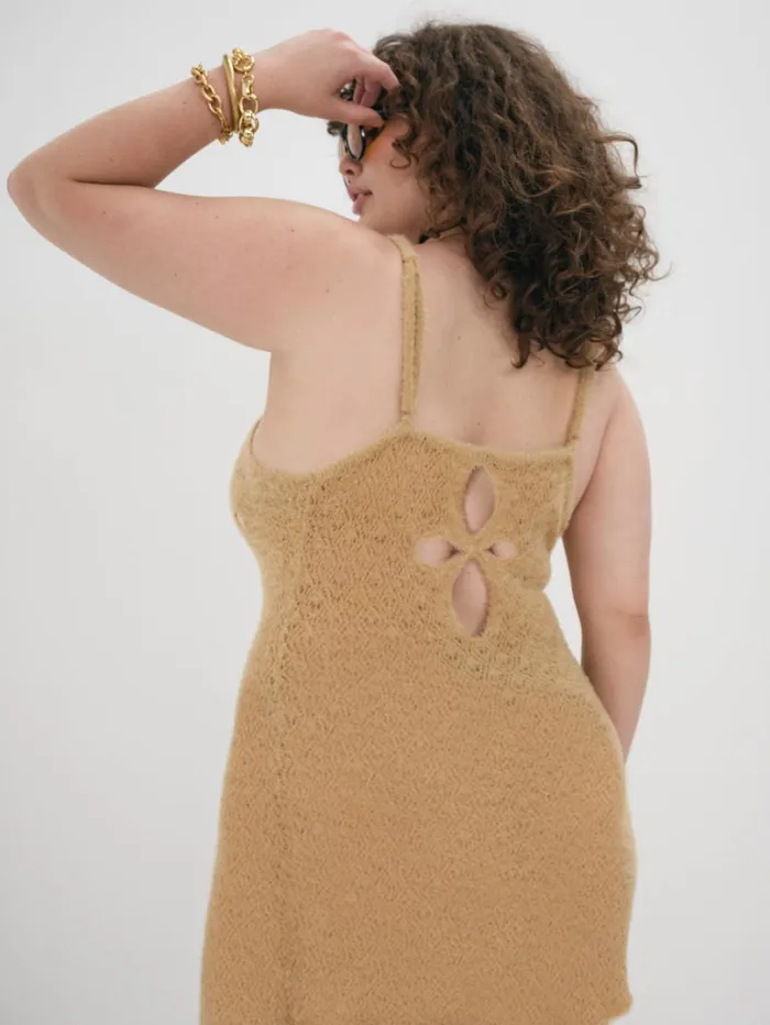 Women Mirabel Mini Dress Beige For Love and Lemons Dresses