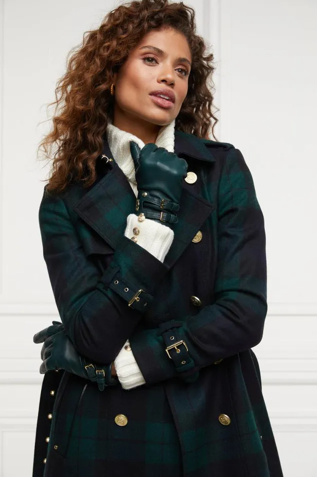 Women Monogram Leather Gloves Racing Green Holland Cooper Gloves Women Monogram Leather Gloves Racing Green Holland Cooper Gloves