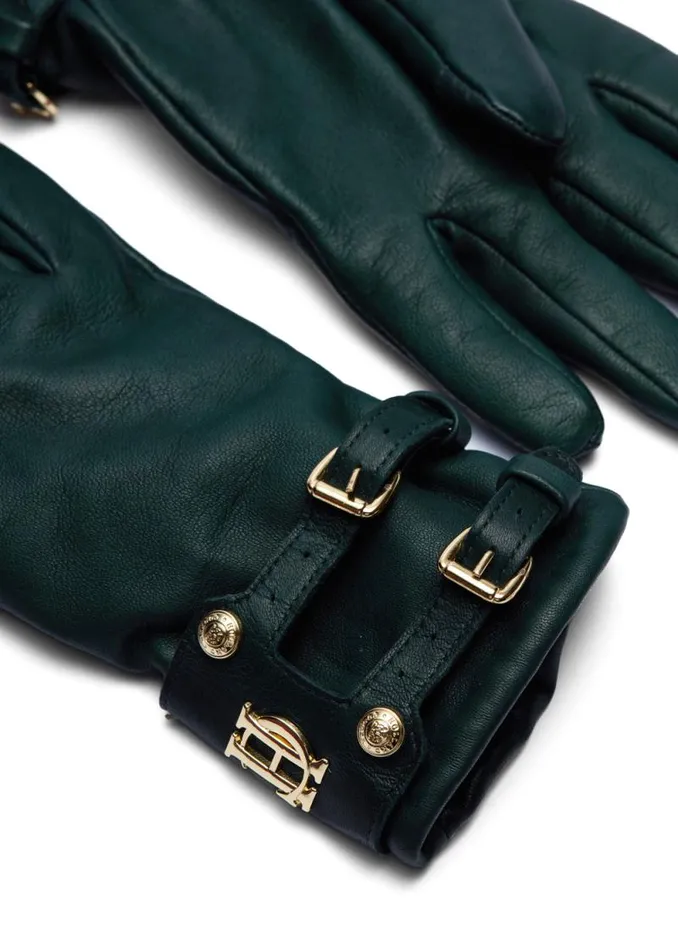 Women Monogram Leather Gloves Racing Green Holland Cooper Gloves Women Monogram Leather Gloves Racing Green Holland Cooper Gloves
