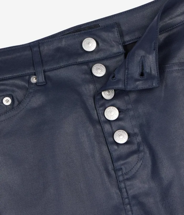 Women Navy Blue Leathereffect Skinny Jeans THE KOOPLES Jeans and Pants