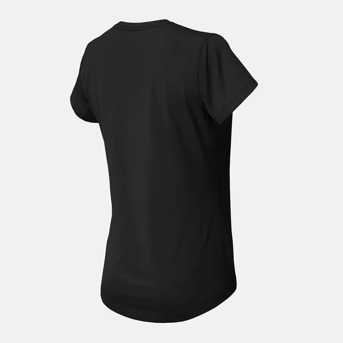 Women NB Short Sleeve Tech Tee Team Black New Balance Shirts Women NB Short Sleeve Tech Tee Team Black New Balance Shirts