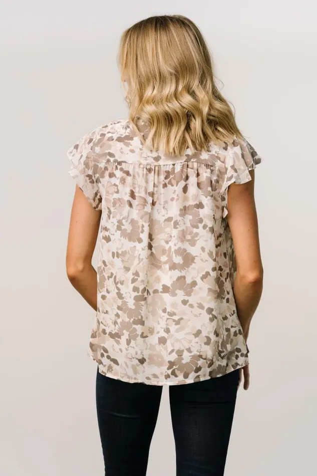 Women Niall Tie Top Off White Taupe Baltic Born Blouses and Shirts