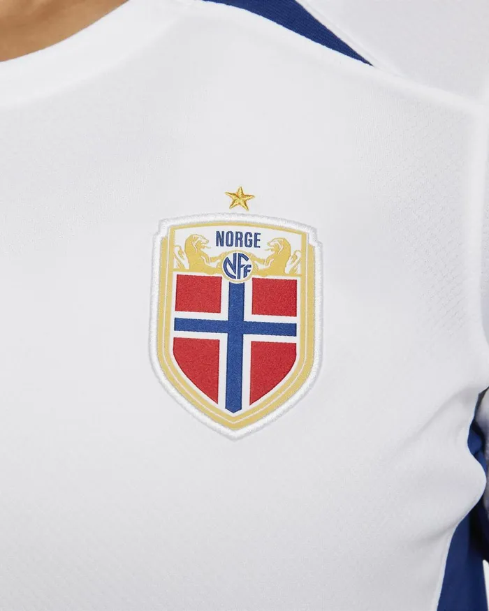 Women Nike All Clothing Norway 2023 Stadium Away Whiteglobal Blueglobal Redglobal Red