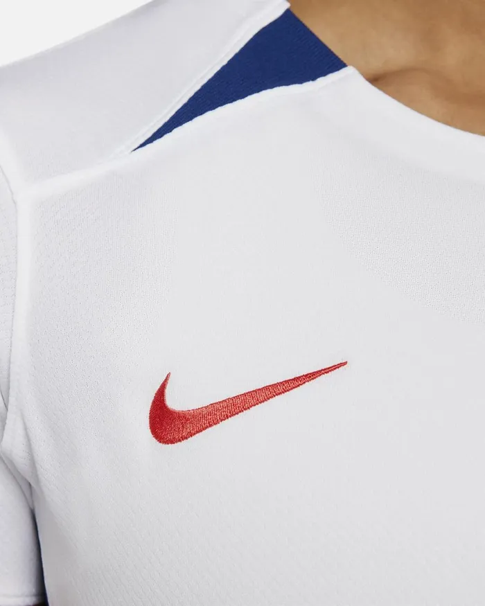 Women Nike All Clothing Norway 2023 Stadium Away Whiteglobal Blueglobal Redglobal Red