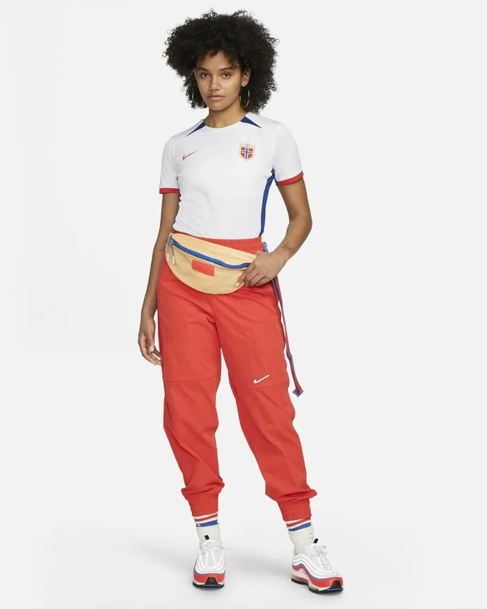 Women Nike All Clothing Norway 2023 Stadium Away Whiteglobal Blueglobal Redglobal Red