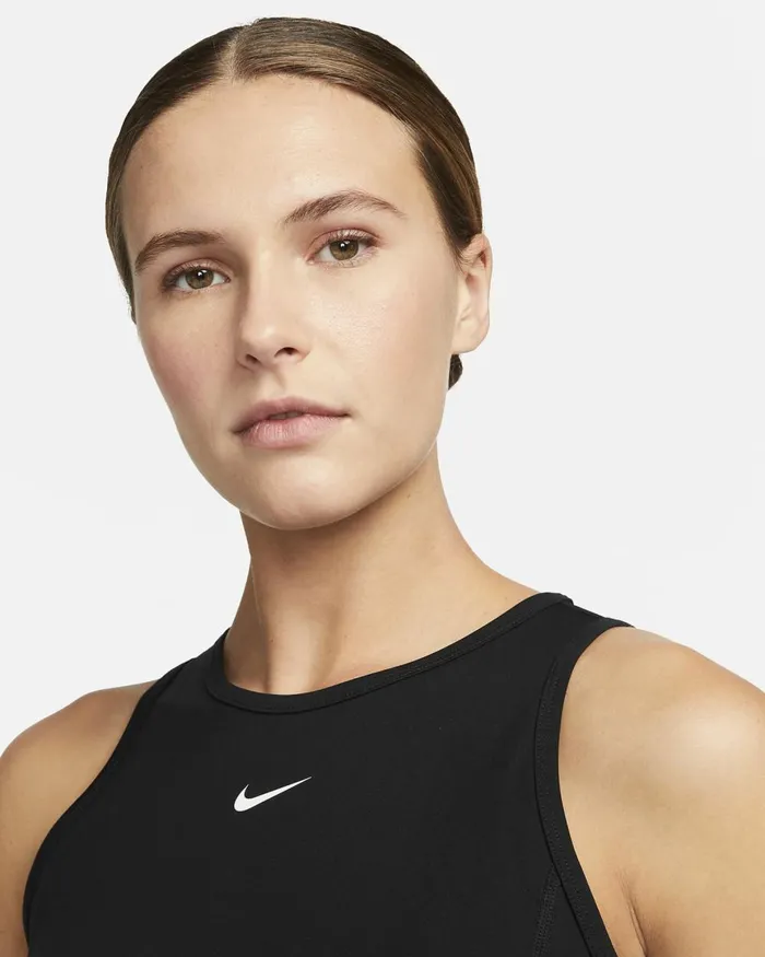 Women Nike All Clothing Pro DriFIT Blackiron Greywhitewhite