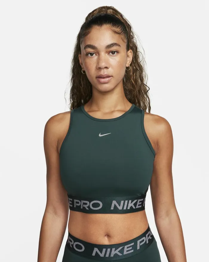 Women Nike All Clothing Pro DriFIT Deep Junglemetallic Silver