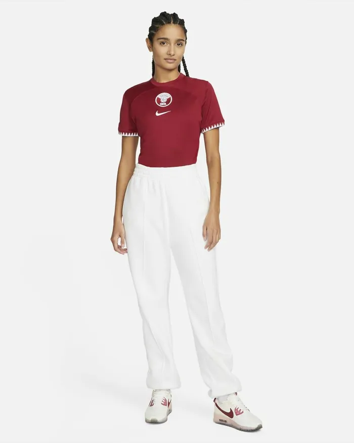 Women Nike All Clothing Qatar 202223 Stadium Home Desert Maroonwhite