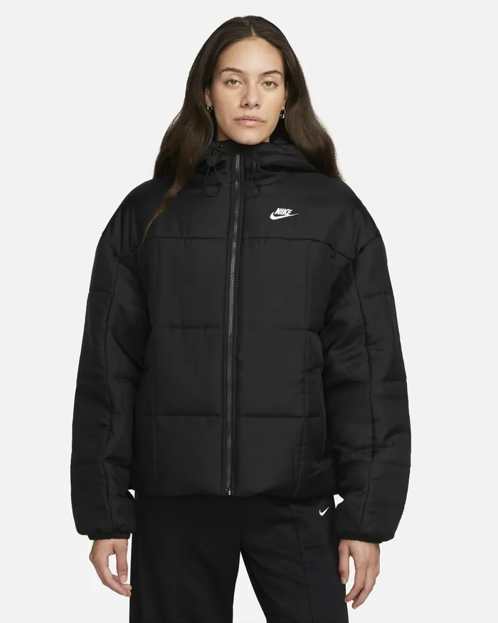 Women Nike All Clothing Sportswear Classic Puffer Blackwhite