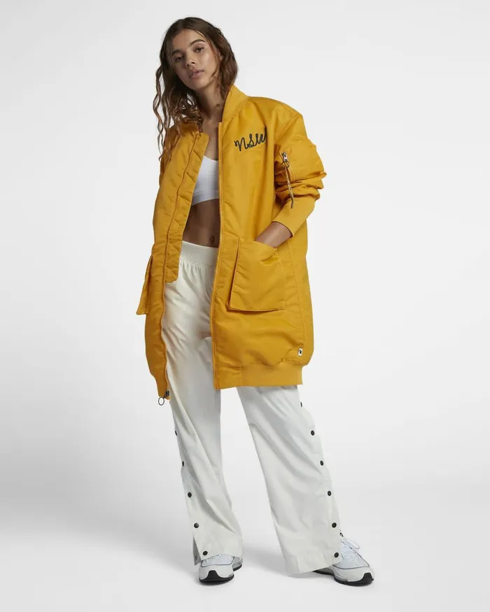 Women Nike All Clothing Sportswear NSW Yellow Ochredark Obsidiancamper Greendark Obsidian