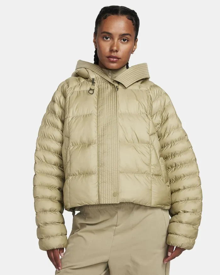 Women Nike All Clothing Sportswear Swoosh Puffer PrimaLoft Neutral Olivewhite