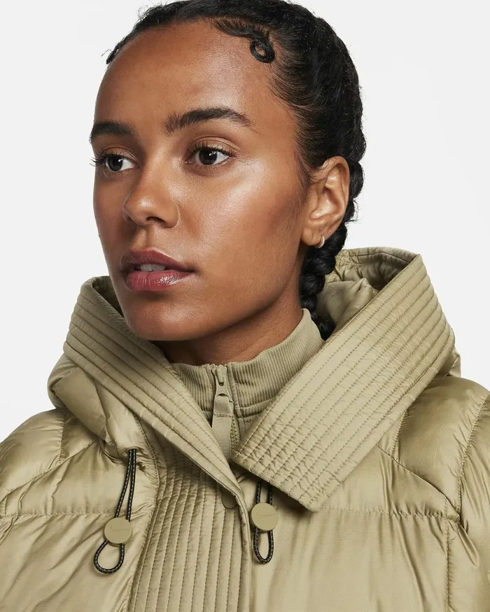 Women Nike All Clothing Sportswear Swoosh Puffer PrimaLoft Neutral Olivewhite