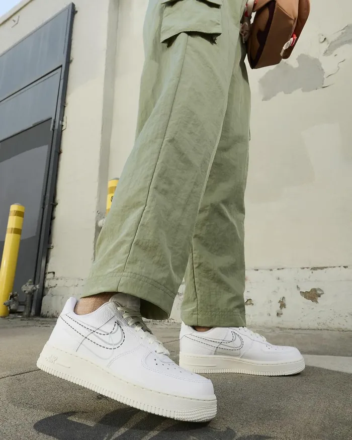 Women Nike All Shoes Air Force 1 03907 Whitelight Smoke Greypure Platinumsmoke Grey