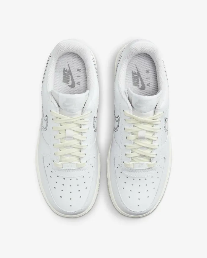 Women Nike All Shoes Air Force 1 03907 Whitelight Smoke Greypure Platinumsmoke Grey