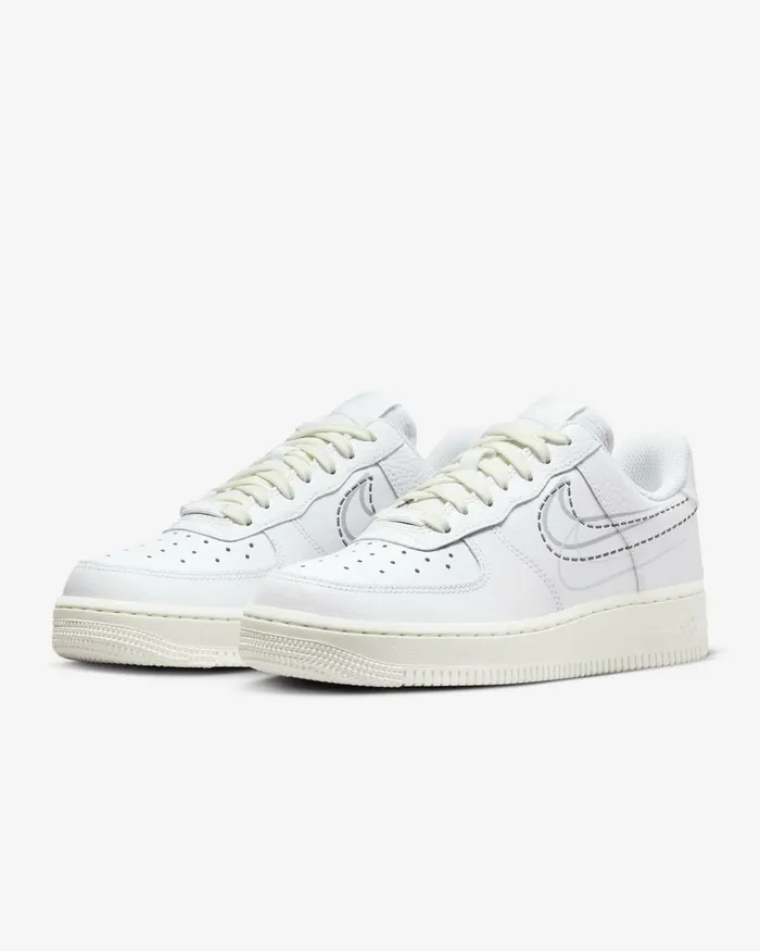 Women Nike All Shoes Air Force 1 03907 Whitelight Smoke Greypure Platinumsmoke Grey