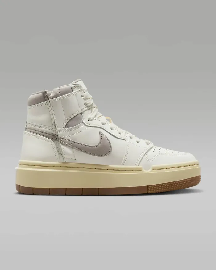 Women Nike All Shoes Air Jordan 1 Elevate High SE Sailpale Vanillagum Medium Browncollege Grey