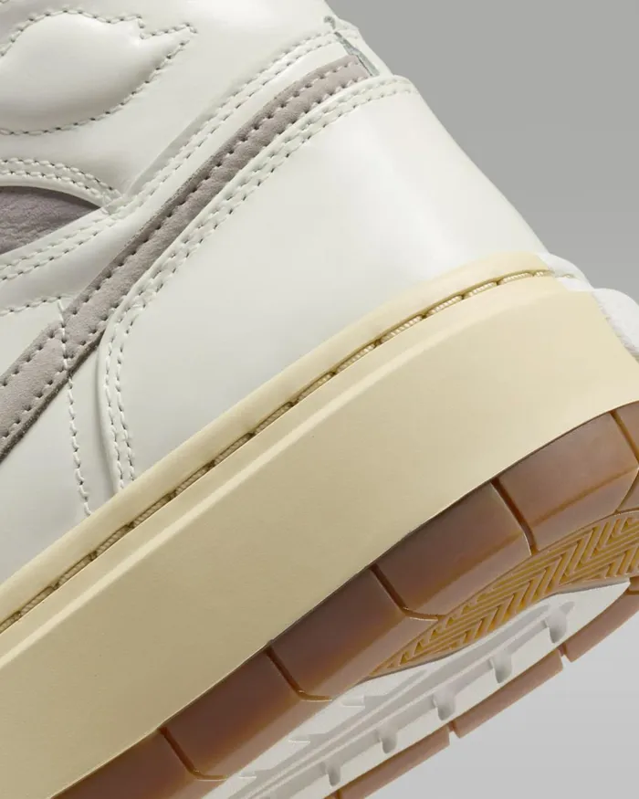 Women Nike All Shoes Air Jordan 1 Elevate High SE Sailpale Vanillagum Medium Browncollege Grey