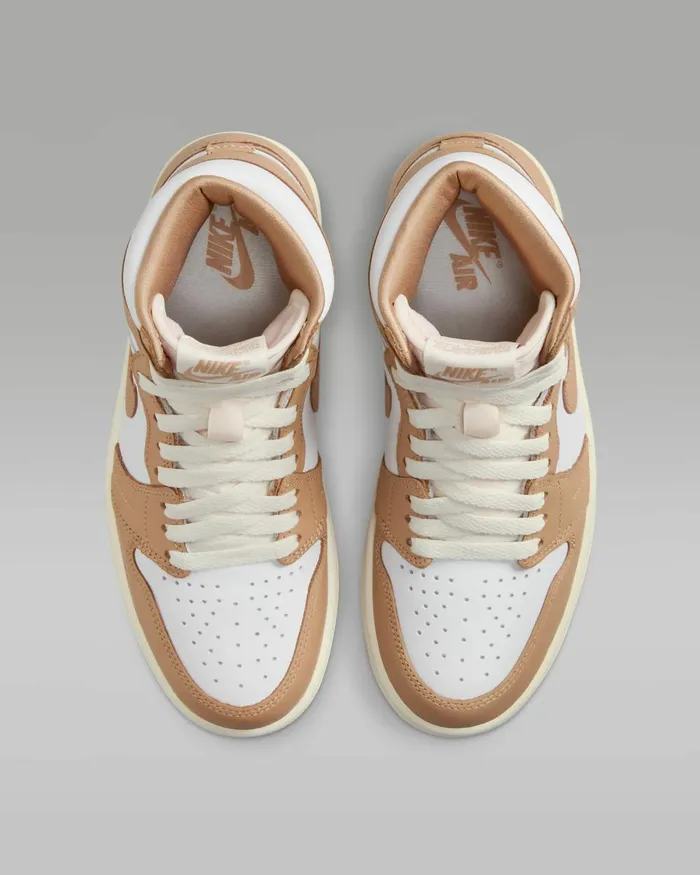 Women Nike All Shoes Air Jordan 1 Retro High OG Pralinesailwhite