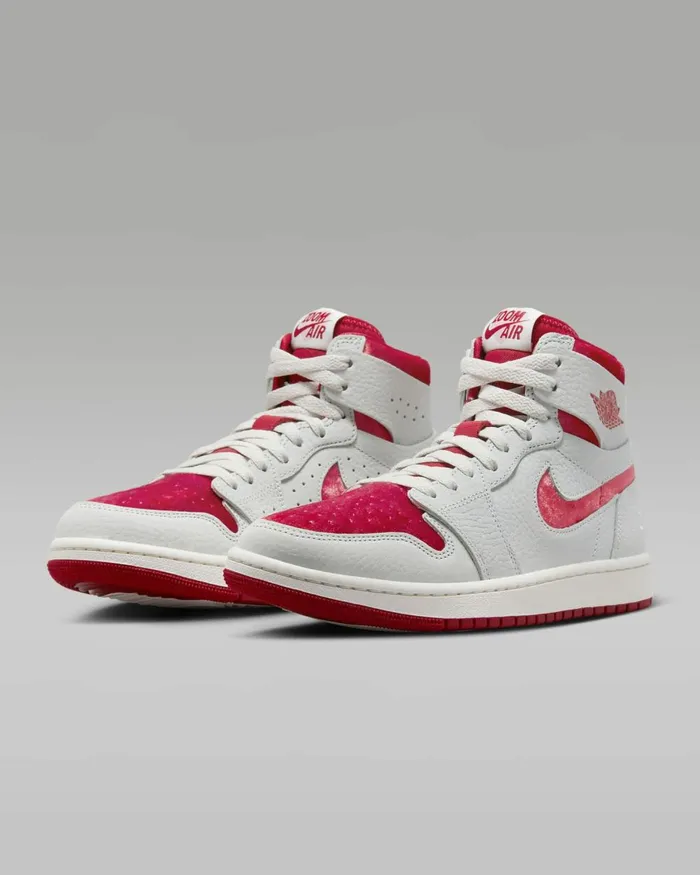 Women Nike All Shoes Air Jordan 1 Zoom CMFT 2 039Valentines Day039 Summit Whitephantomgym Red