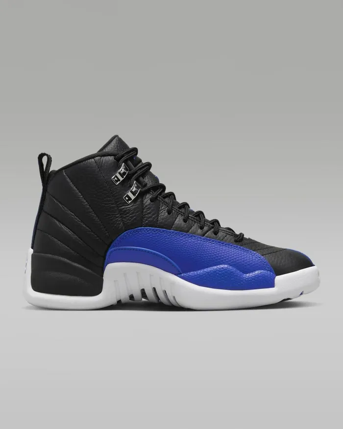 Women Nike All Shoes Air Jordan 12 Retro Blackmetallic Silverwhitehyper Royal