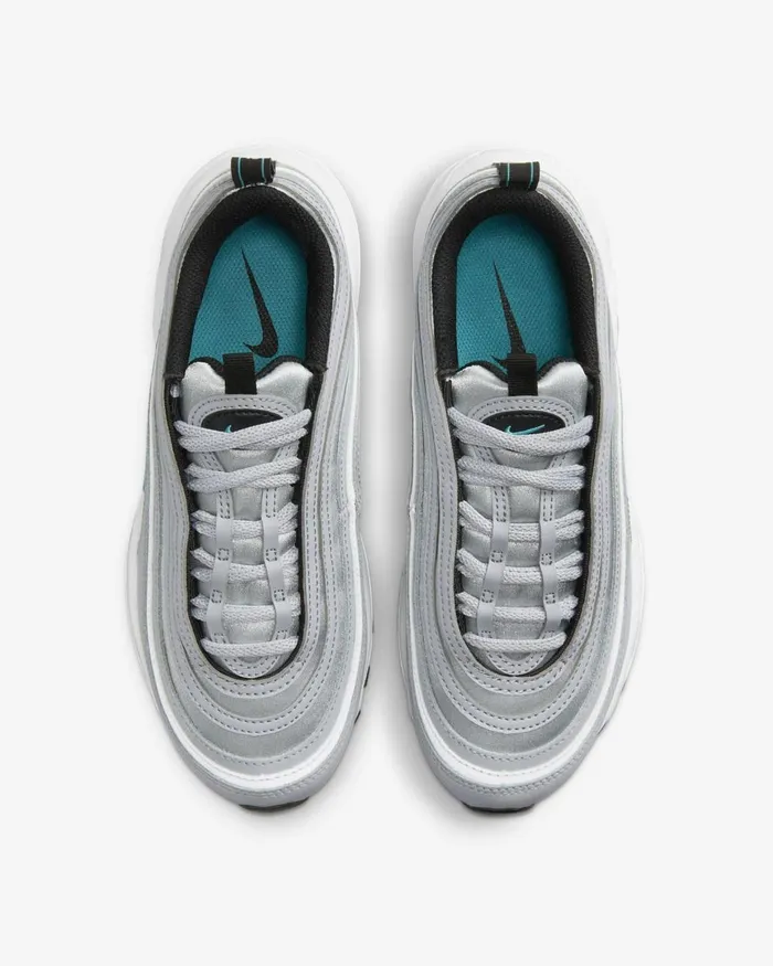 Women Nike All Shoes Air Max 97 Wolf Greywhiteblackteal Nebula