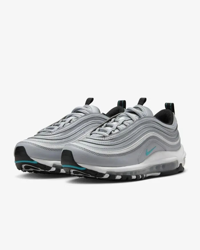 Women Nike All Shoes Air Max 97 Wolf Greywhiteblackteal Nebula