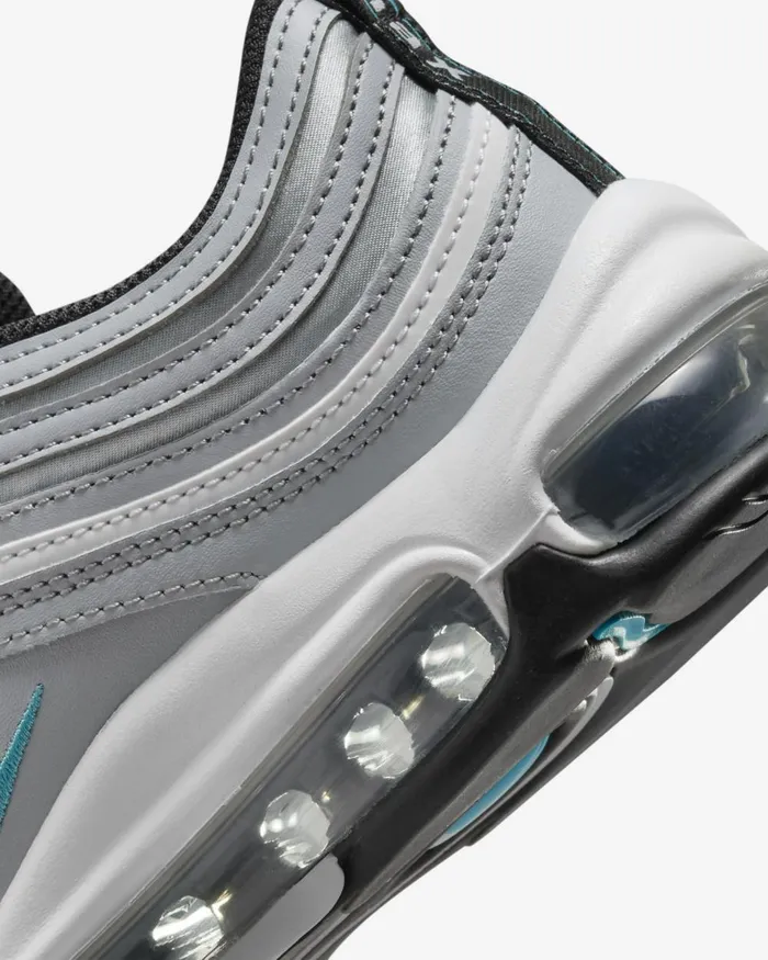 Women Nike All Shoes Air Max 97 Wolf Greywhiteblackteal Nebula