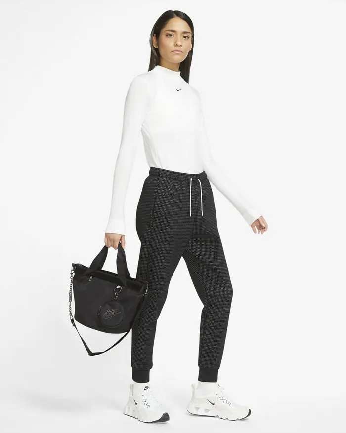 Women Nike Bags And Backpacks Sportswear Futura Luxe Blackblacklight Smoke Grey