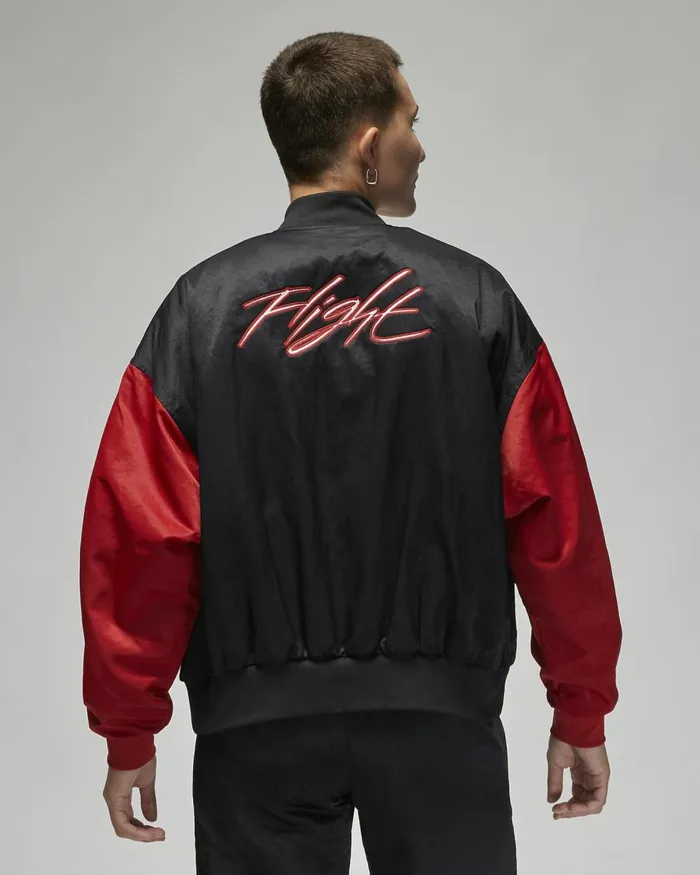 Women Nike Jackets Jordan Flight Renegade Blackgym Redwhite