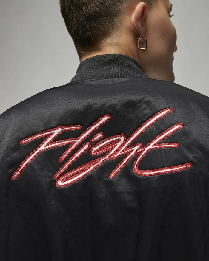 Women Nike Jackets Jordan Flight Renegade Blackgym Redwhite